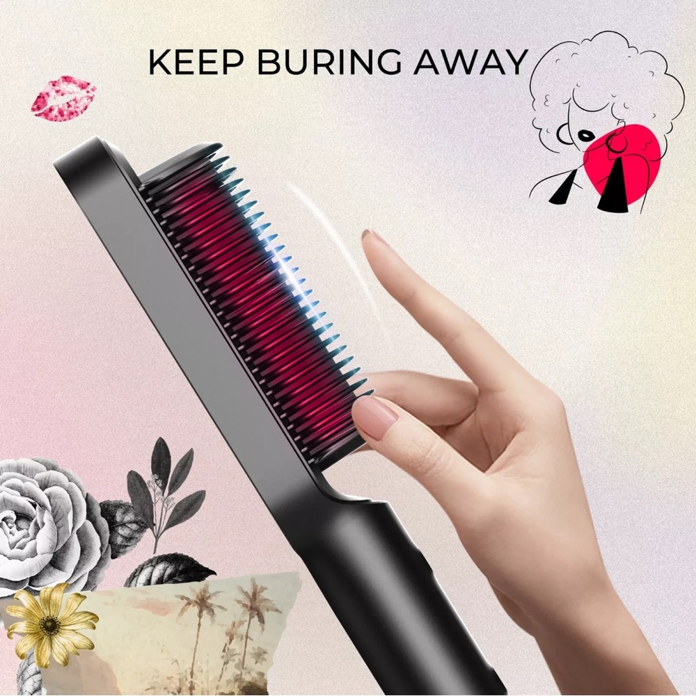 TYMO Beauty Ring Black Hair Straightening Comb